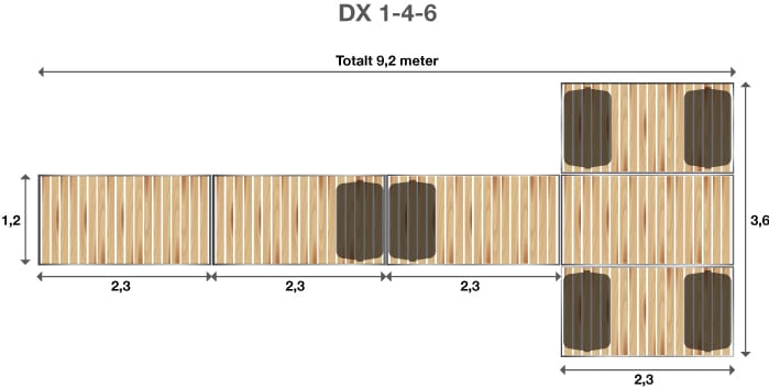 Brygga Rentukka DX 1-4-6, Landfäste för lös mark