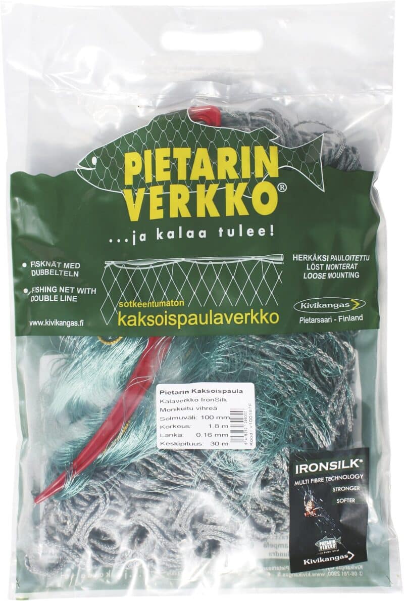 Fiskenät 30m 1,8m 55mm Ironsilk Finska
