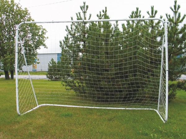 Fotbollsmål vitt 2m x 3m