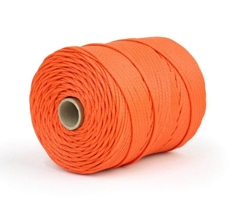 Lina flätad 2mm 500m flytande orange Polyeten