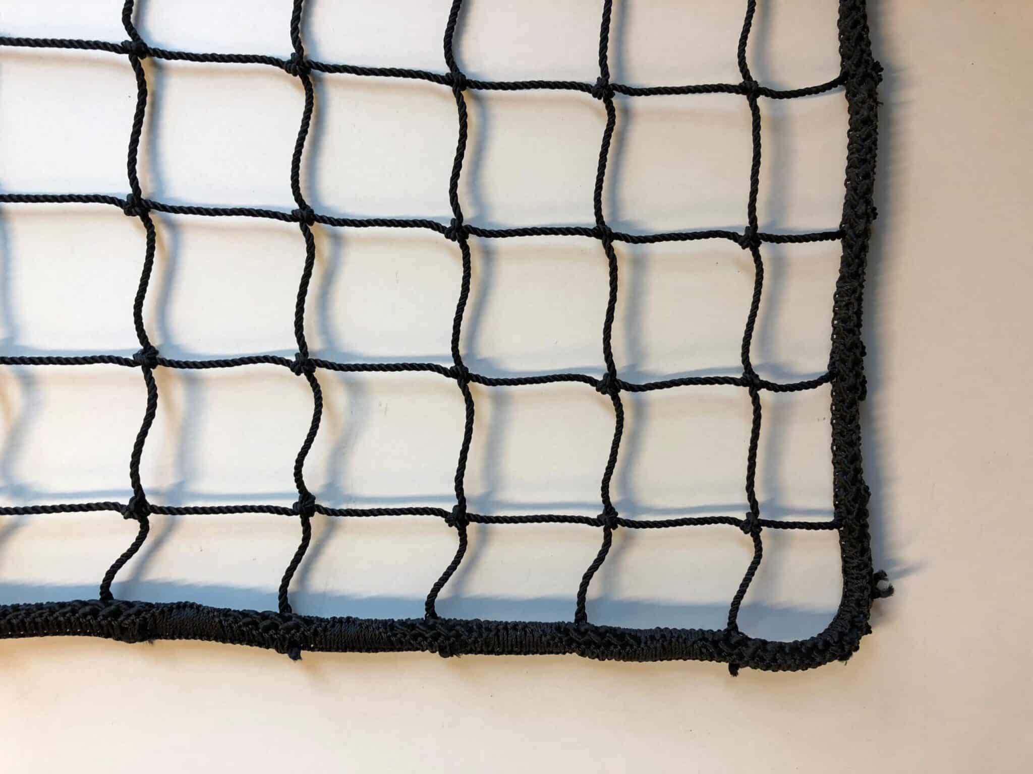 Hockeynät 3mm svart nylon 40mm, kantsytt - Bild 1