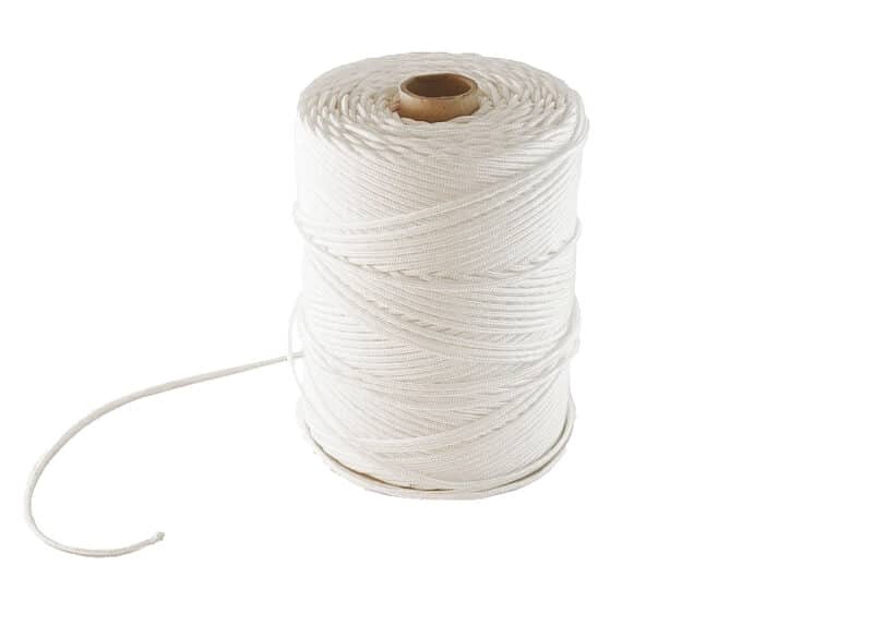 Lina, vit flätad sjunkande nylonlina 3mm 100m