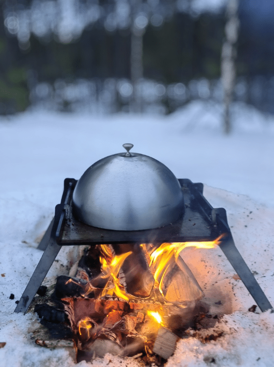 Stödben för Gourmetstål med uppvikta kanter